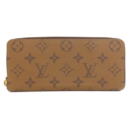 LOUIS VUITTON Long Wallet Purse M82336 Monogram reverse Brown Portefeuille Clemence mens(Unisex) Used Authentic