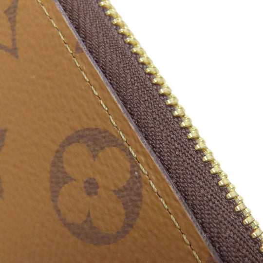 LOUIS VUITTON Long Wallet Purse M82336 Monogram reverse Brown Portefeuille Clemence mens(Unisex) Used Authentic