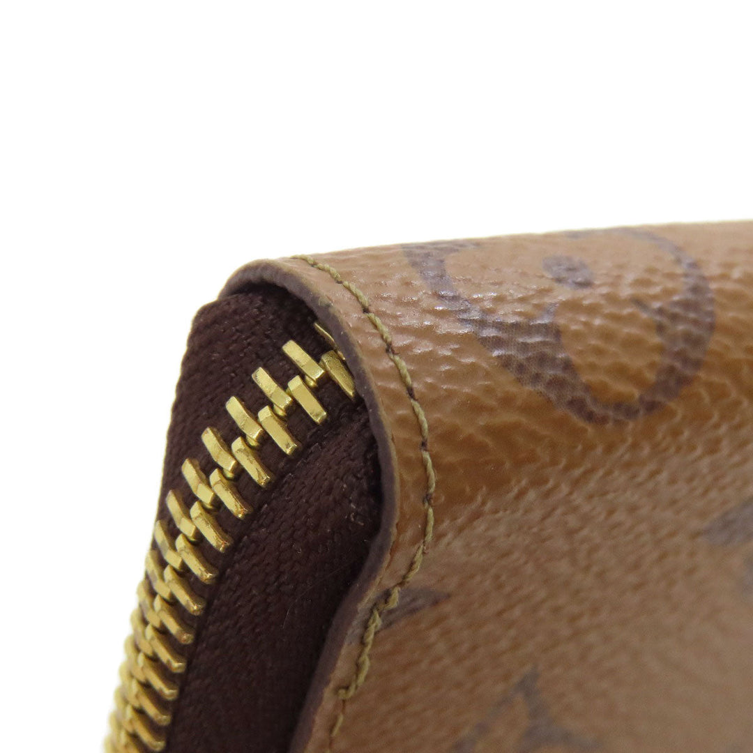 LOUIS VUITTON Long Wallet Purse M82336 Monogram reverse Brown Portefeuille Clemence mens(Unisex) Used Authentic