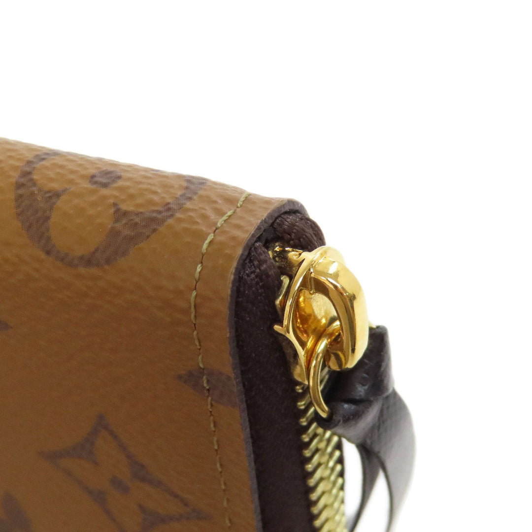 LOUIS VUITTON Long Wallet Purse M82336 Monogram reverse Brown Portefeuille Clemence mens(Unisex) Used Authentic
