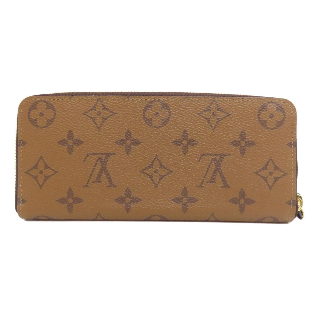 LOUIS VUITTON Long Wallet Purse M82336 Monogram reverse Brown Portefeuille Clemence mens(Unisex) Used Authentic