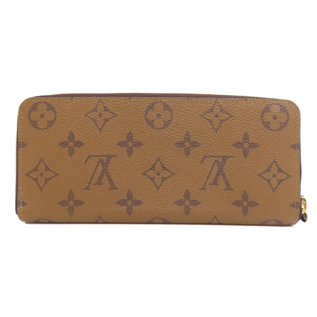 LOUIS VUITTON Long Wallet Purse M82336 Monogram reverse Brown Portefeuille Clemence mens(Unisex) Used Authentic