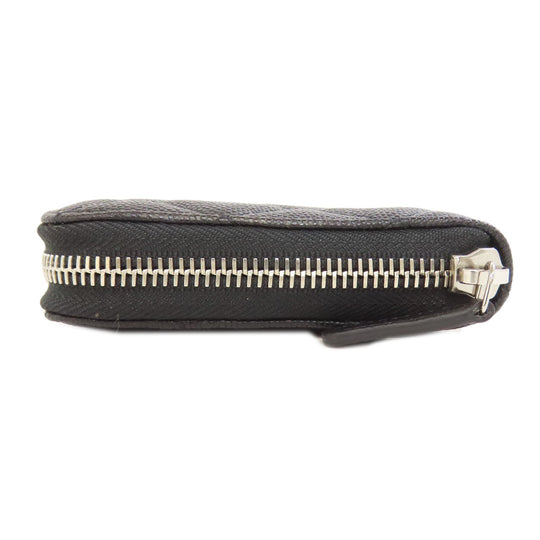 CHANEL Long Wallet Purse Grained Calfskin Skin black Matelasse SilverMetal Women Used Authentic