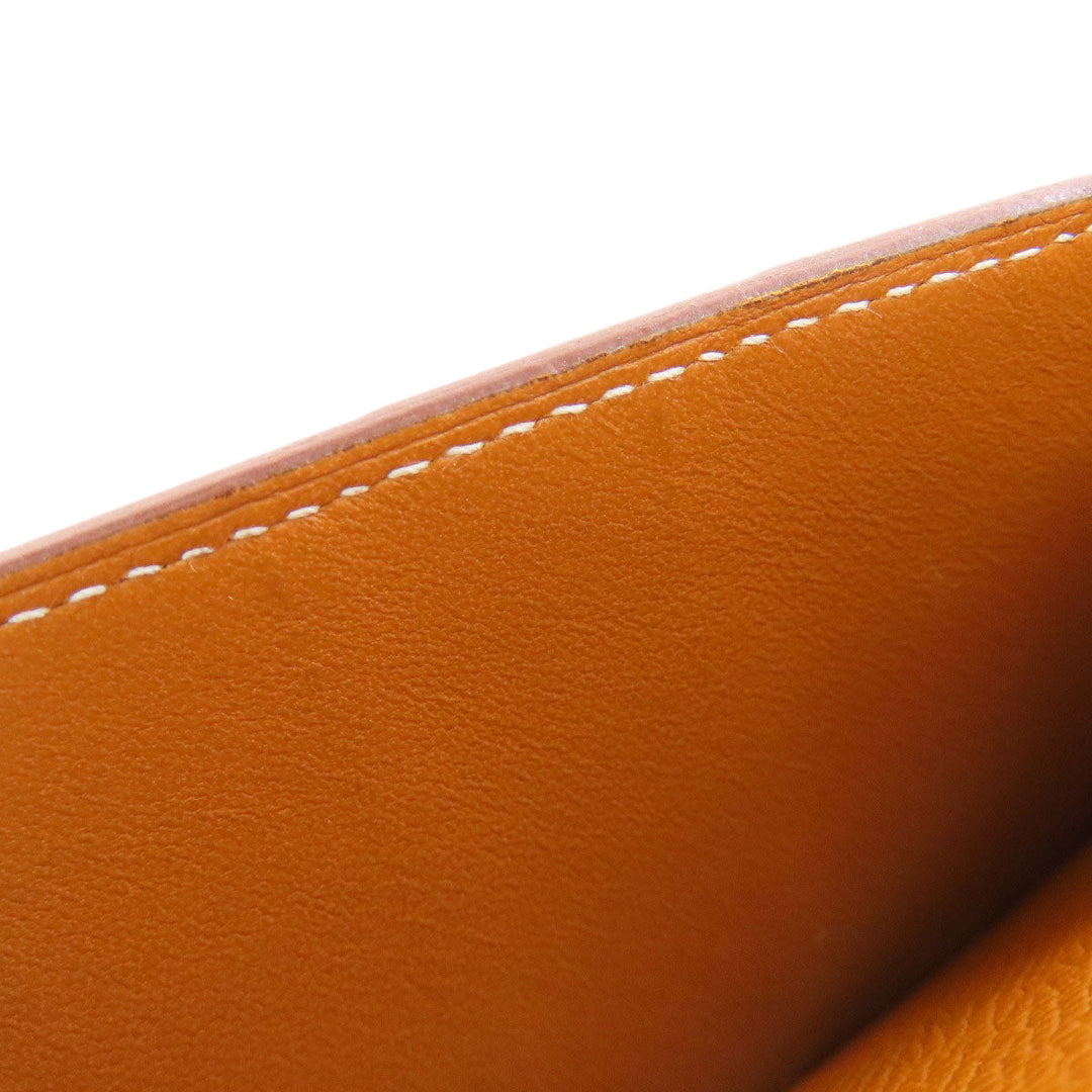 HERMES Long Wallet Purse Epsom gold Bearn Soufflet Gold Metal
