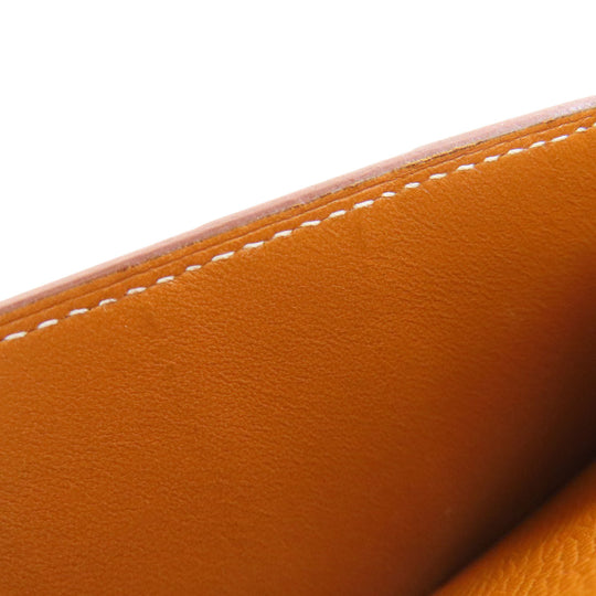 HERMES Long Wallet Purse Epsom gold Bearn Soufflet Gold Metal