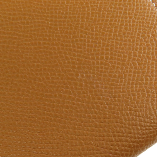 HERMES Long Wallet Purse Epsom gold Bearn Soufflet Gold Metal