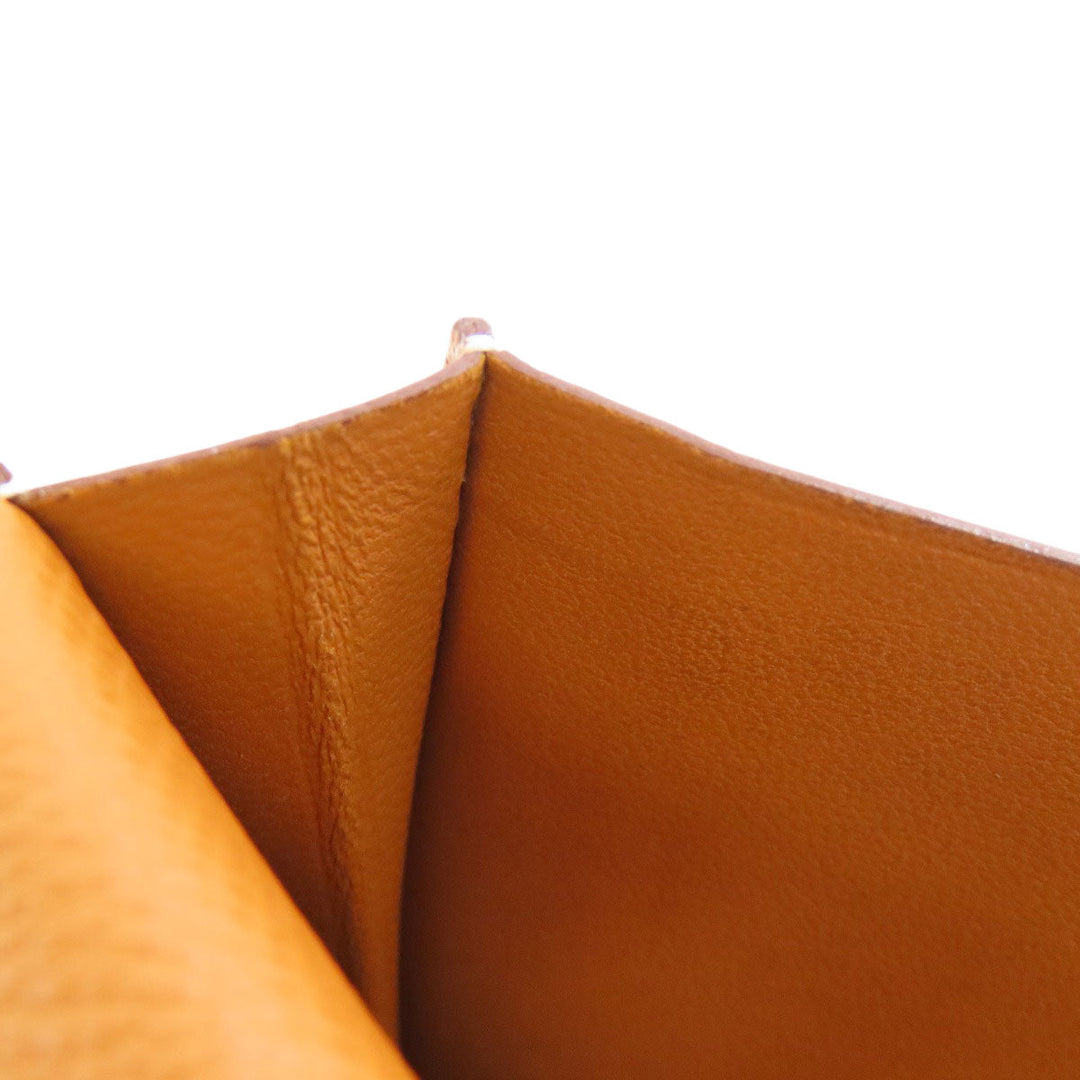 HERMES Long Wallet Purse Epsom gold Bearn Soufflet Gold Metal