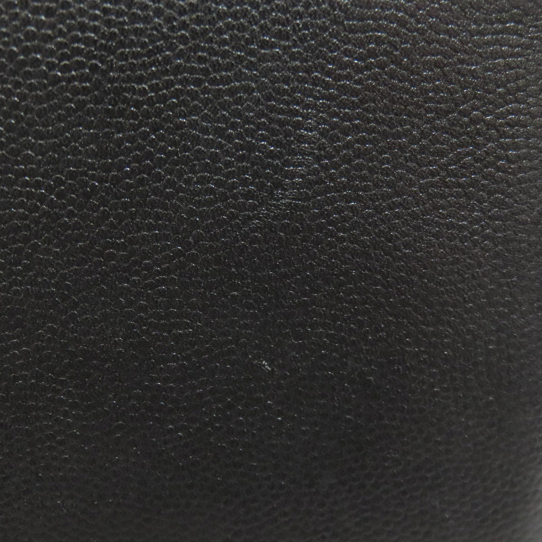 CHANEL Long Wallet Purse Grained Calfskin Skin black COCO Mark SilverMetal Women Used Authentic
