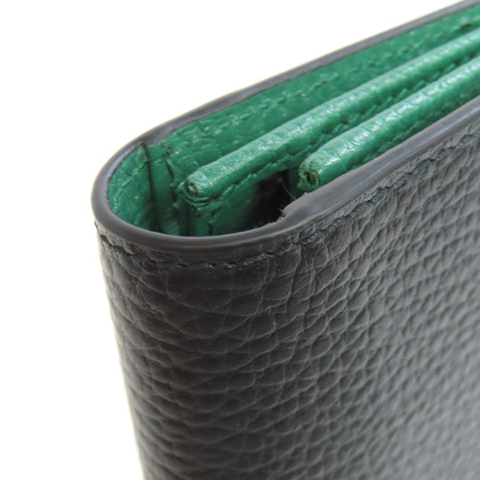 GUCCI Long Wallet Purse 610467 leather black Interlocking G outlet mens Used Authentic