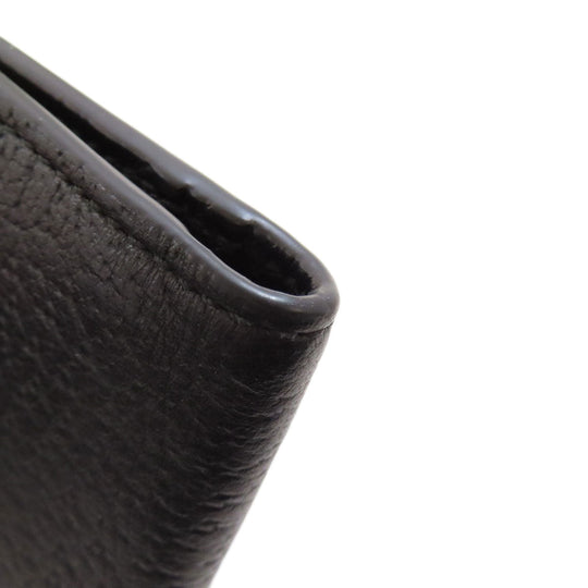 GUCCI Bifold Wallet 522915 leather black Animalier Metal Bee