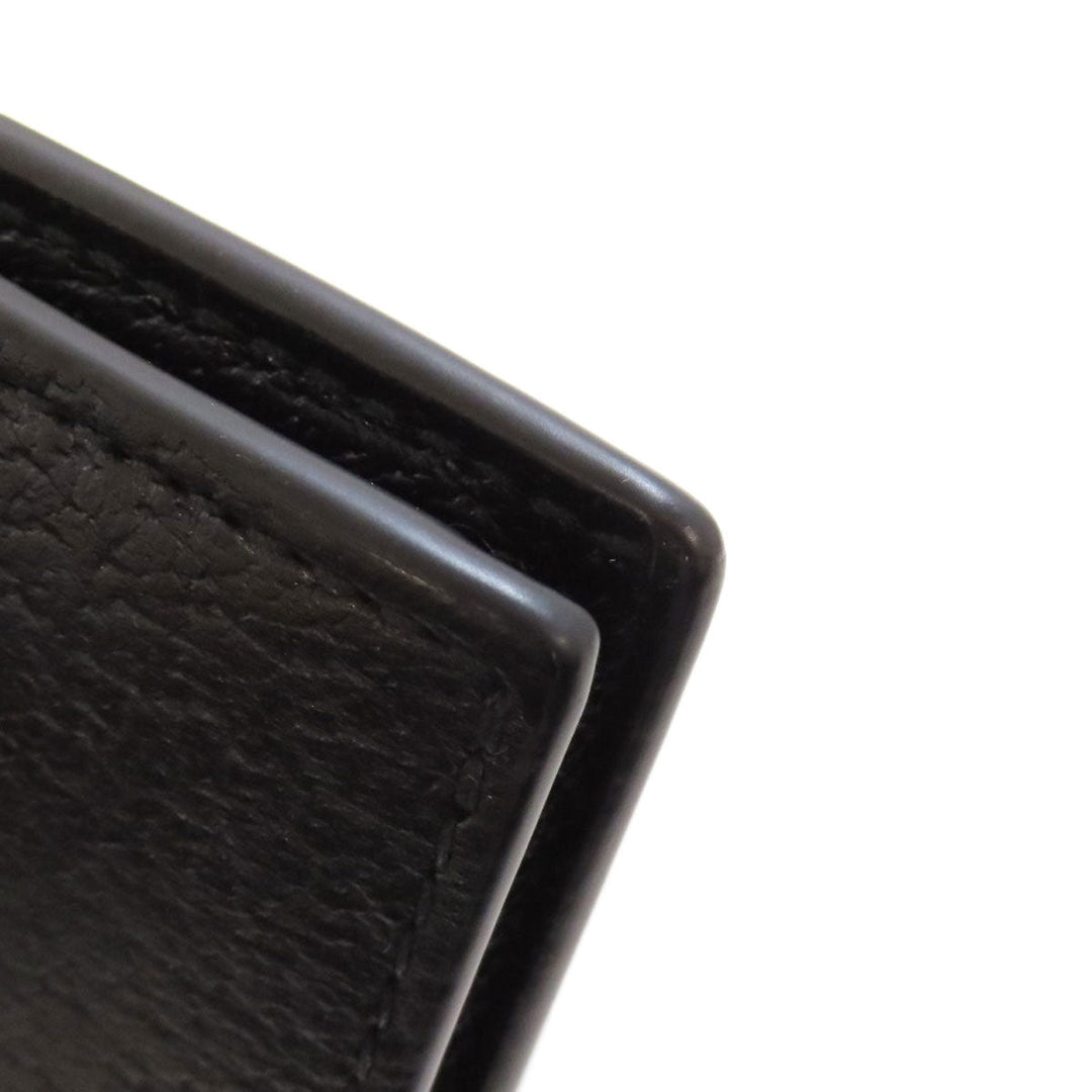 GUCCI Bifold Wallet 522915 leather black Animalier Metal Bee