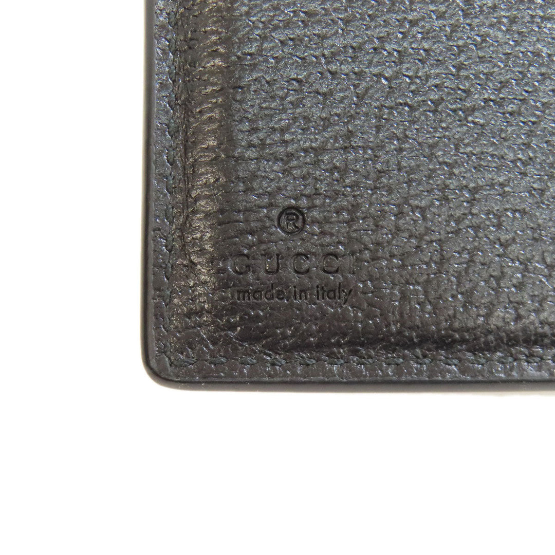 GUCCI Bifold Wallet 522915 leather black Animalier Metal Bee