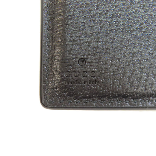 GUCCI Bifold Wallet 522915 leather black Animalier Metal Bee