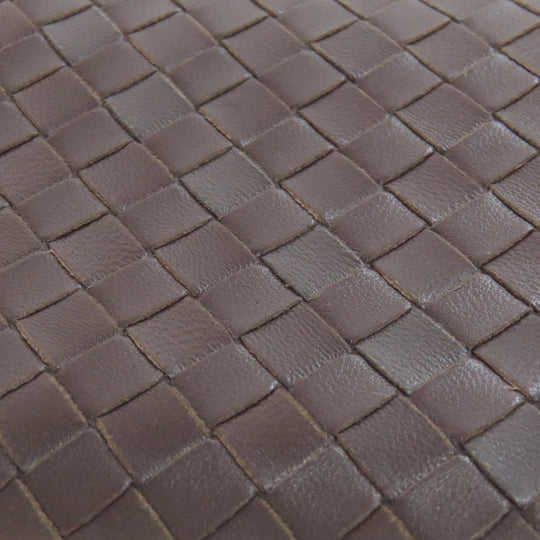 BOTTEGAVENETA Long Wallet Purse leather Brown INTRECCIATO