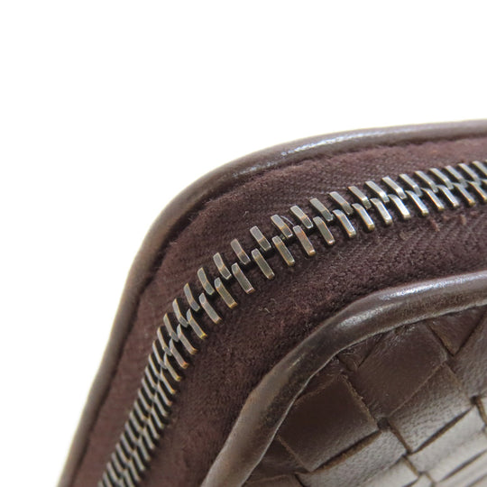 BOTTEGAVENETA Long Wallet Purse leather Brown INTRECCIATO