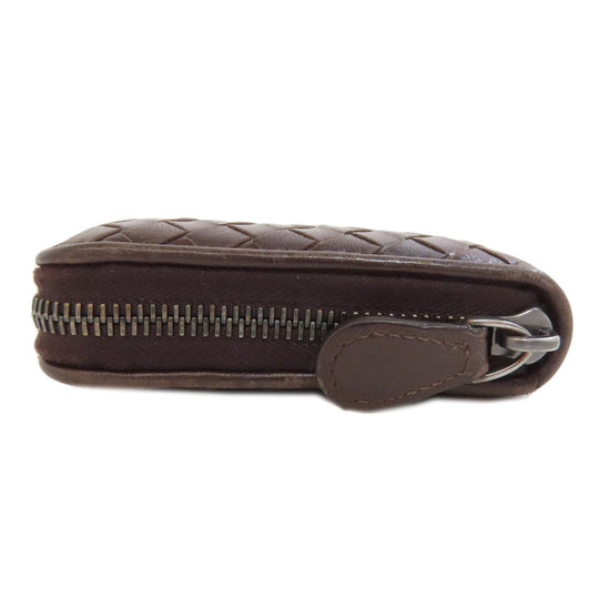 BOTTEGAVENETA Long Wallet Purse leather Brown INTRECCIATO