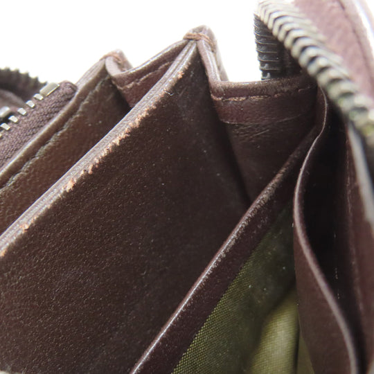 BOTTEGAVENETA Long Wallet Purse leather Brown INTRECCIATO