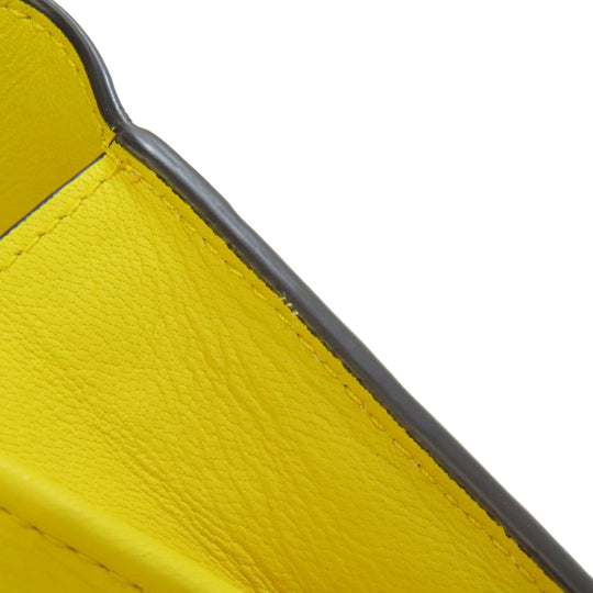 BOTTEGAVENETA Bifold Wallet Calfskin yellow INTRECCIATO Women Used Authentic