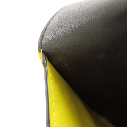BOTTEGAVENETA Bifold Wallet Calfskin yellow INTRECCIATO Women Used Authentic