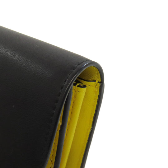 BOTTEGAVENETA Bifold Wallet Calfskin yellow INTRECCIATO Women Used Authentic