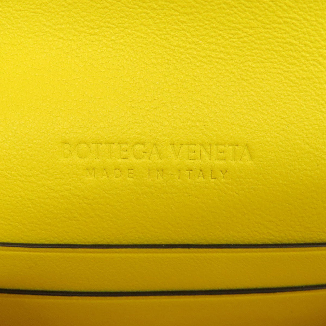 BOTTEGAVENETA Bifold Wallet Calfskin yellow INTRECCIATO Women Used Authentic