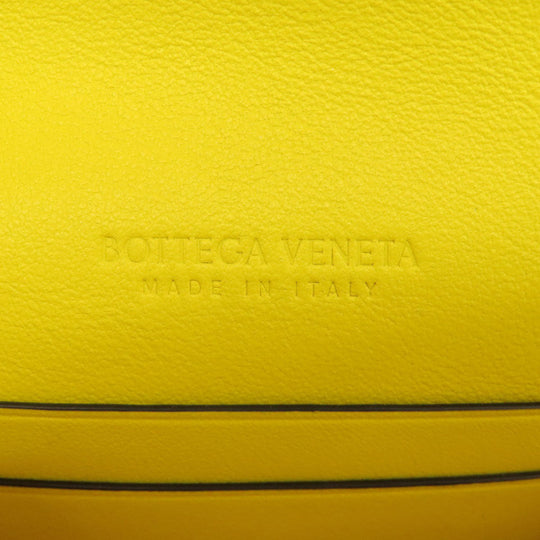 BOTTEGAVENETA Bifold Wallet Calfskin yellow INTRECCIATO Women Used Authentic