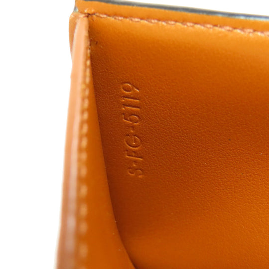 CELINE Bifold Wallet PVC Brown Tri-fold Wallet Macadam Women Used Authentic