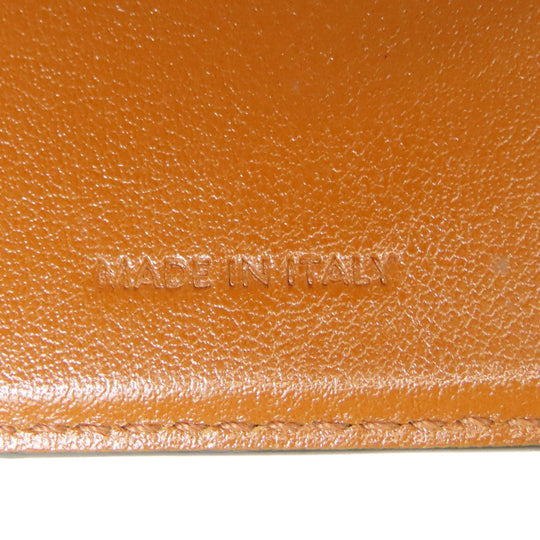 CELINE Bifold Wallet PVC Brown Tri-fold Wallet Macadam Women Used Authentic