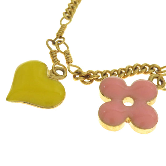 LOUIS VUITTON bracelet M65477 Gold Plated gold Bracelet Sweet Monogram Women Used Authentic