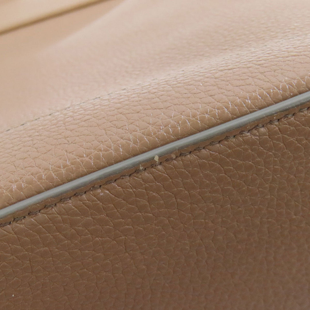 CELINE Tote Bag leather beige Caba de France Medium 2WAY Women Used Authentic