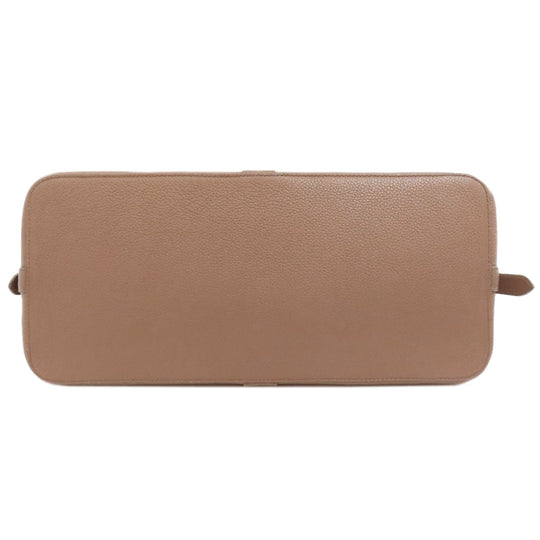 CELINE Tote Bag leather beige Caba de France Medium 2WAY Women Used Authentic