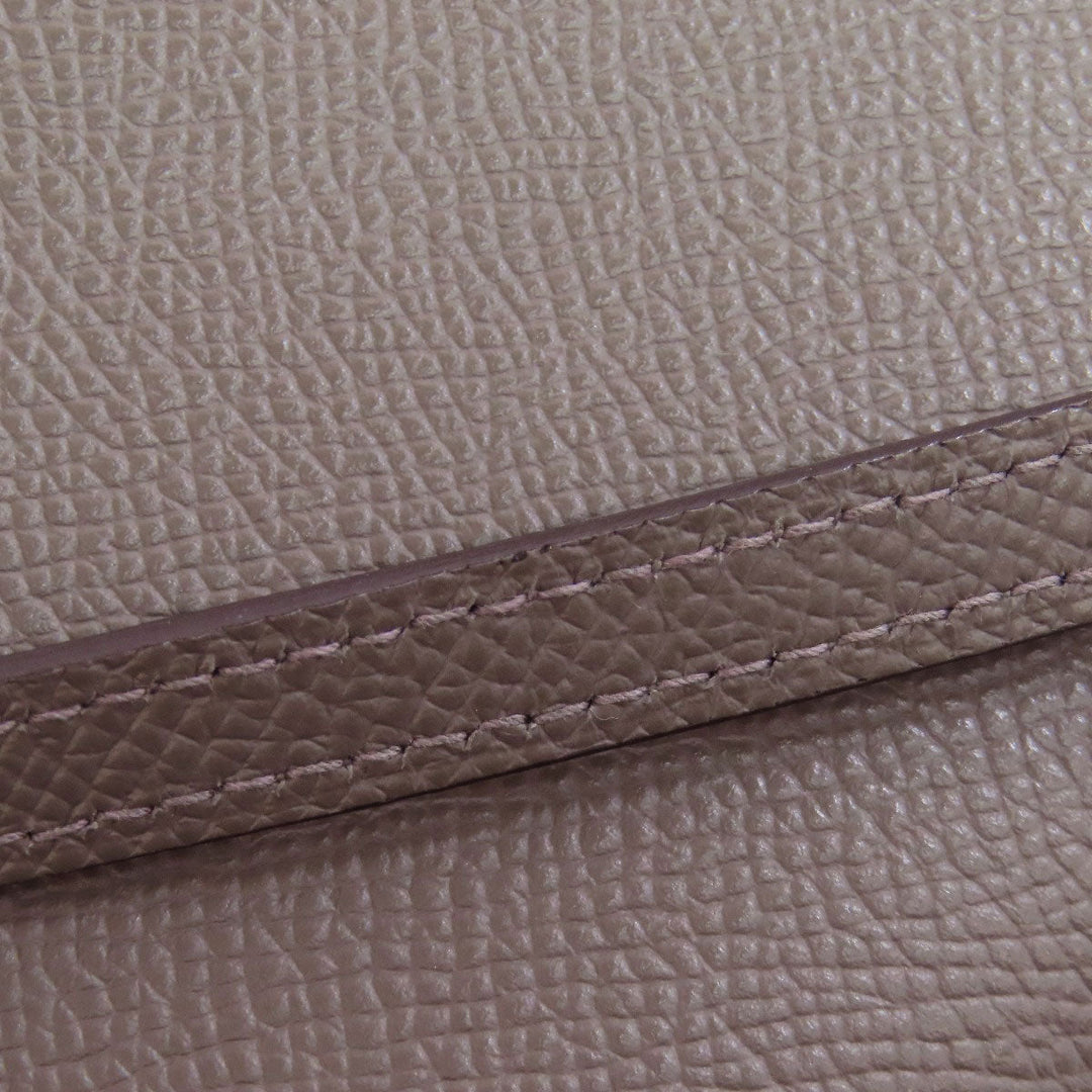 HERMES Long Wallet Purse Epsom gray Kelly To Go SilverMetal Women Used Authentic