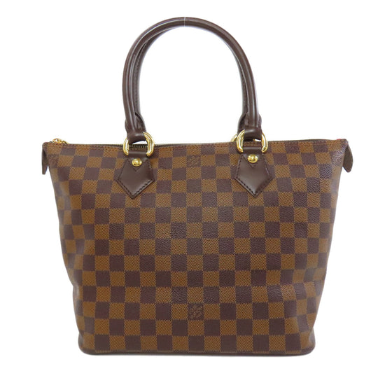LOUIS VUITTON Handbag N51183 Damier canvas Brown Saleya PM Women Used Authentic