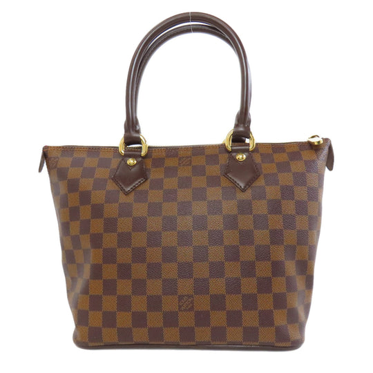 LOUIS VUITTON Handbag N51183 Damier canvas Brown Saleya PM Women Used Authentic