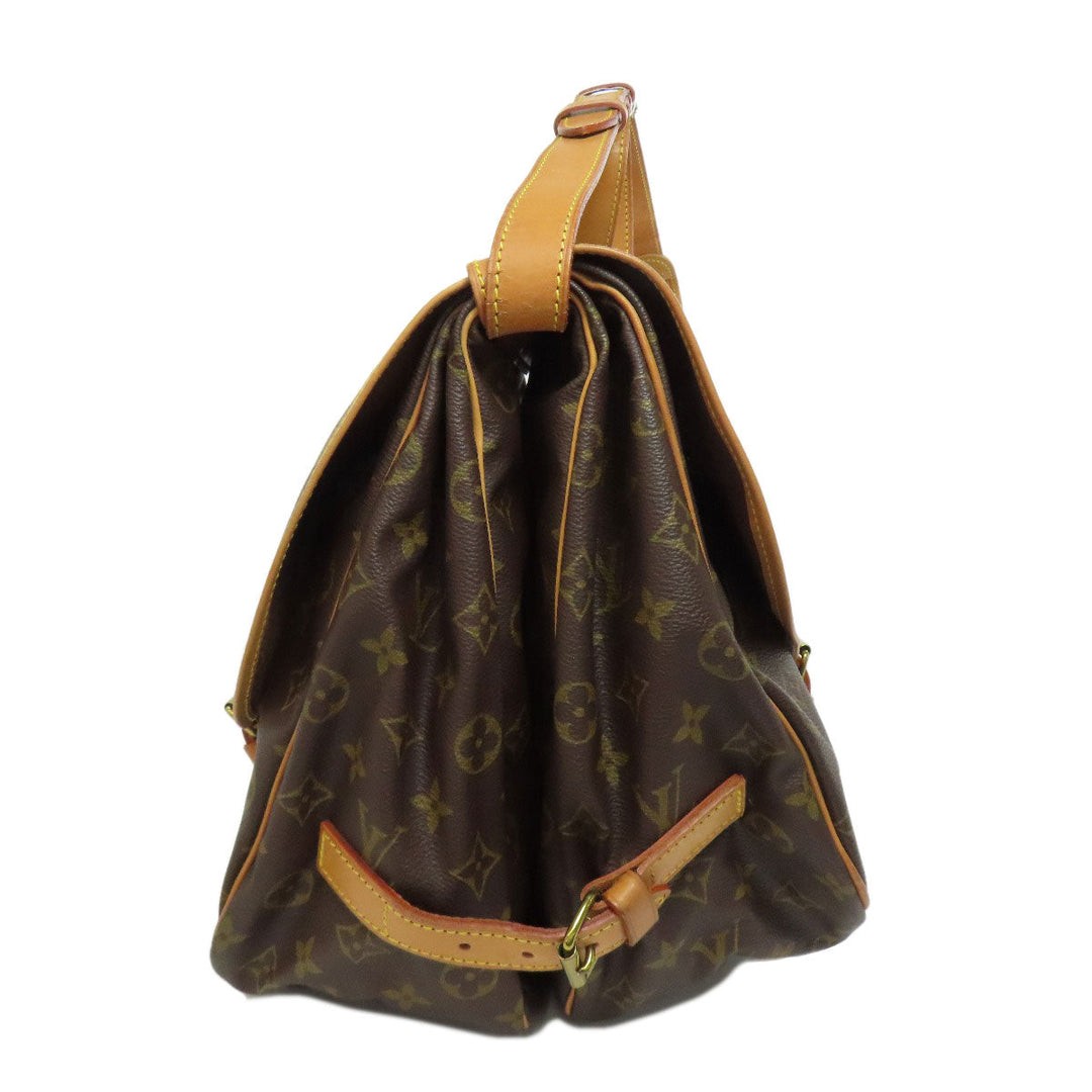 LOUIS VUITTON Tote Bag M42254 Monogram canvas Brown Saumur Women Used Authentic