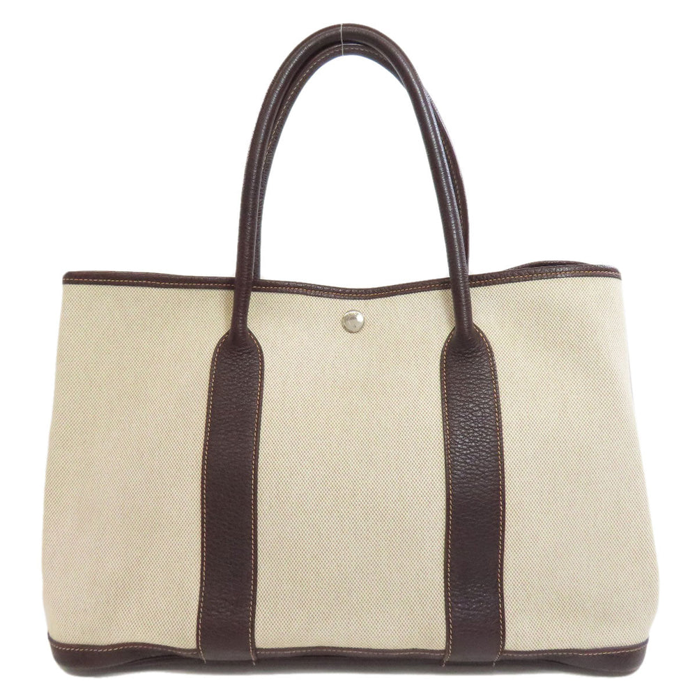 HERMES Tote Bag Tower ash beige Garden party PM