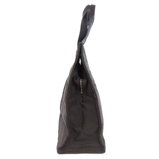 HERMES Tote Bag canvas gray Her LineGM Women Used Authentic