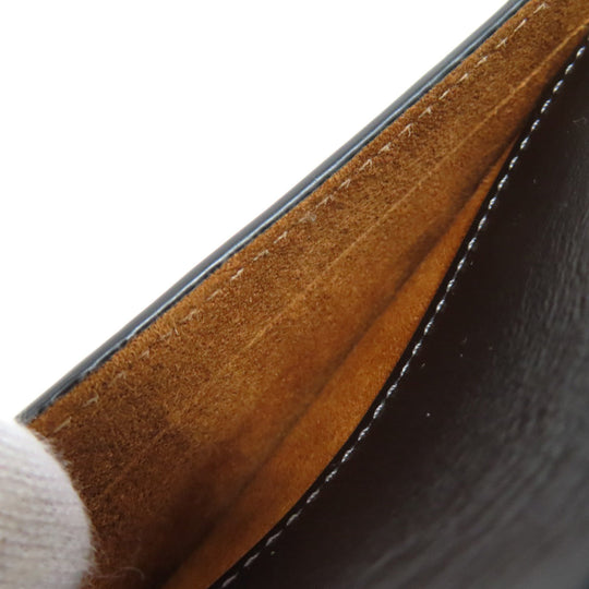 COACH Shoulder Bag CL416 leather black Morgan Square Crossbody Women Used Authentic