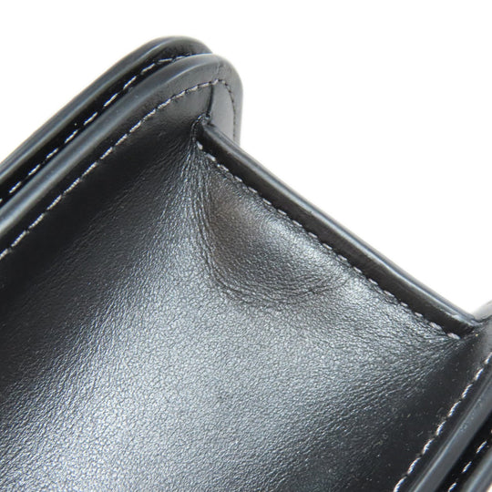 COACH Shoulder Bag CL416 leather black Morgan Square Crossbody Women Used Authentic