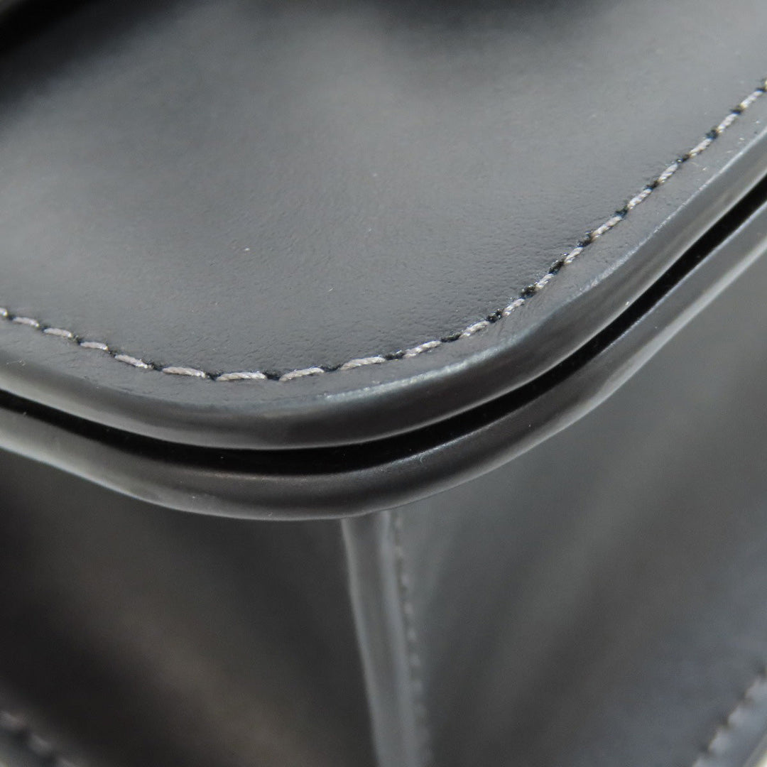 COACH Shoulder Bag CL416 leather black Morgan Square Crossbody Women Used Authentic