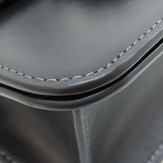 COACH Shoulder Bag CL416 leather black Morgan Square Crossbody Women Used Authentic