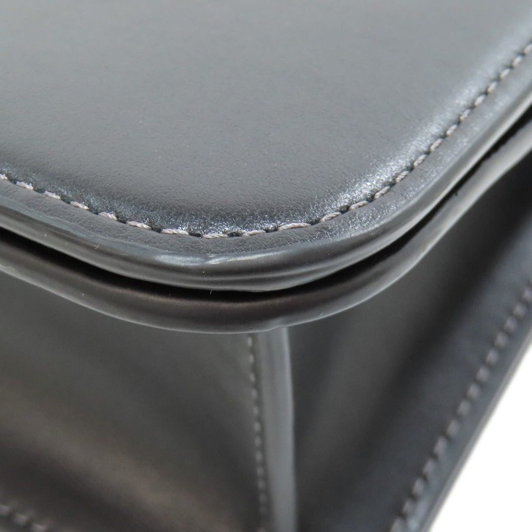 COACH Shoulder Bag CL416 leather black Morgan Square Crossbody Women Used Authentic