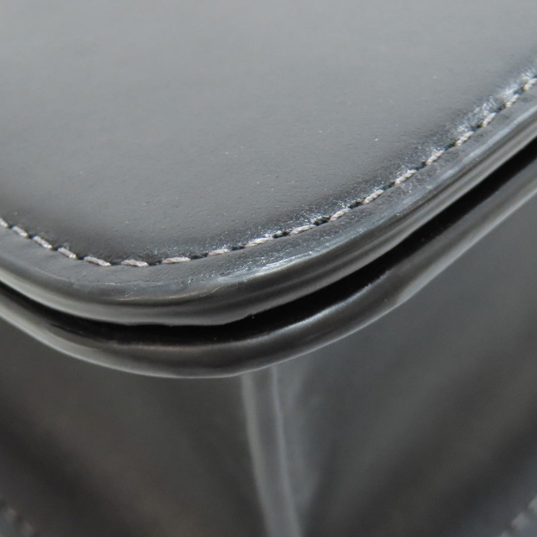 COACH Shoulder Bag CL416 leather black Morgan Square Crossbody Women Used Authentic