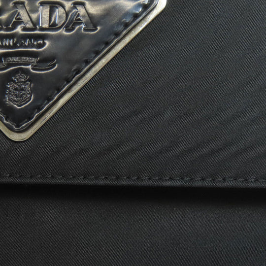 PRADA Handbag Nylon black logoMetal Women Used Authentic