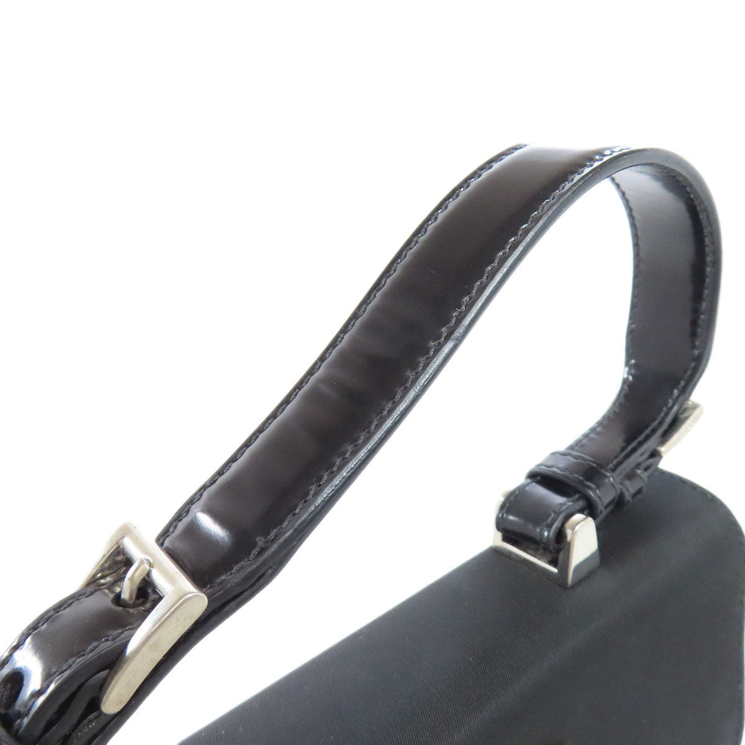 PRADA Handbag Nylon black logoMetal Women Used Authentic