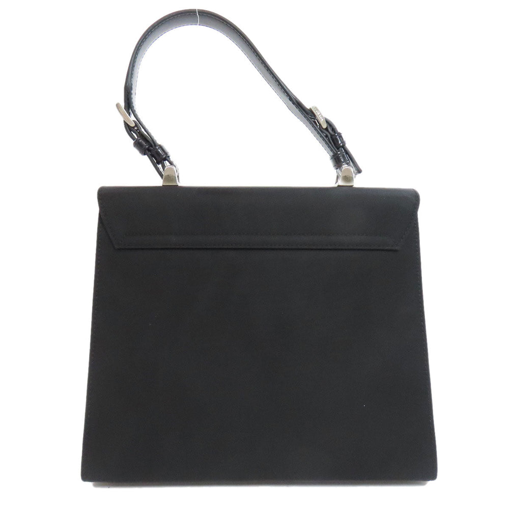 PRADA Handbag Nylon black logoMetal Women Used Authentic