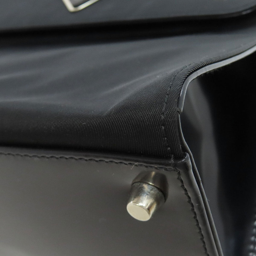PRADA Handbag Nylon black logoMetal Women Used Authentic