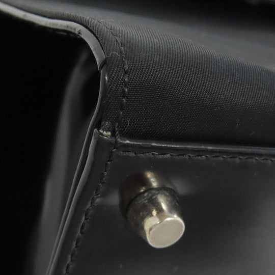 PRADA Handbag Nylon black logoMetal Women Used Authentic