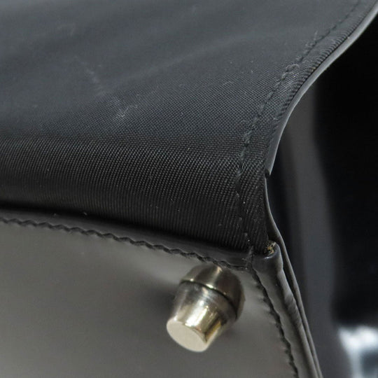 PRADA Handbag Nylon black logoMetal Women Used Authentic