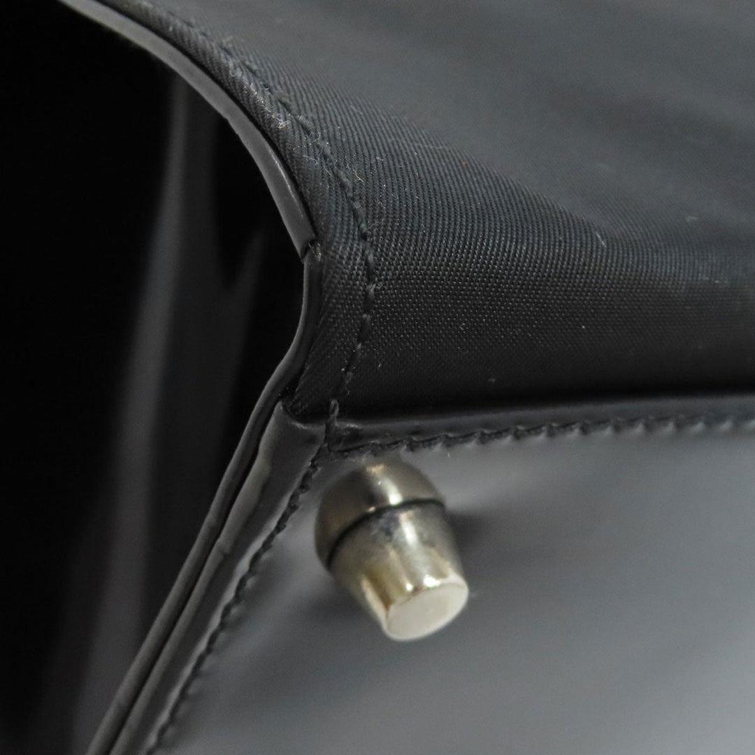 PRADA Handbag Nylon black logoMetal Women Used Authentic